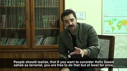 حافظ سعید صاحب اگر آپ دہشت گرد ہے تو پھر میں بھی دہشت گرد ہوں.. حمزہ علی عباسی