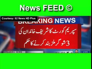 Supreme Court Orders To Shutdown Sugar Mills Of Sharif Family