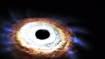 Trou noir qui avale une étoile