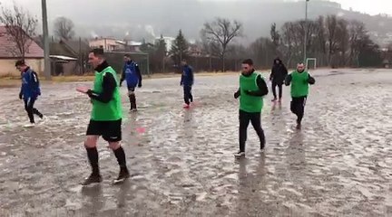 Echauffement Séniors/A dans des conditions difficiles
