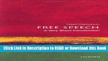 BEST PDF Free Speech: A Very Short Introduction (Very Short Introductions) Book Online