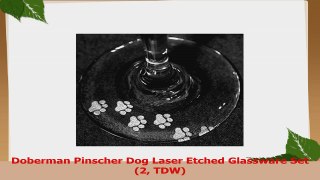 Doberman Pinscher Dog Laser Etched Glassware Set 2 TDW c9a56b05