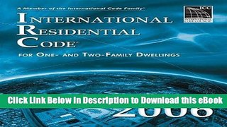 [Read Book] International Residential Code for One- and Two-Family Dwellings 2006 Kindle