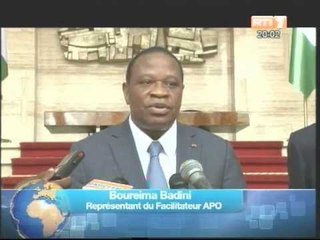Le Président Alassane Ouattara reçoit M. Boureima Badini, Représentant spécial du Facilitateur