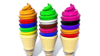 Learn Colors with 3D Soft Ice Cream for Children - Colours for Kids to Learn #6
