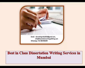 1.Best in Class Dissertation Writing Services in Mumbai