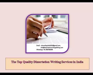 5.The Top Quality Dissertation Writing Services in India