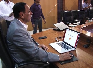 GANDHINAGAR-CM WEBSITE LUNCHING GUJARAT CM RUPANI