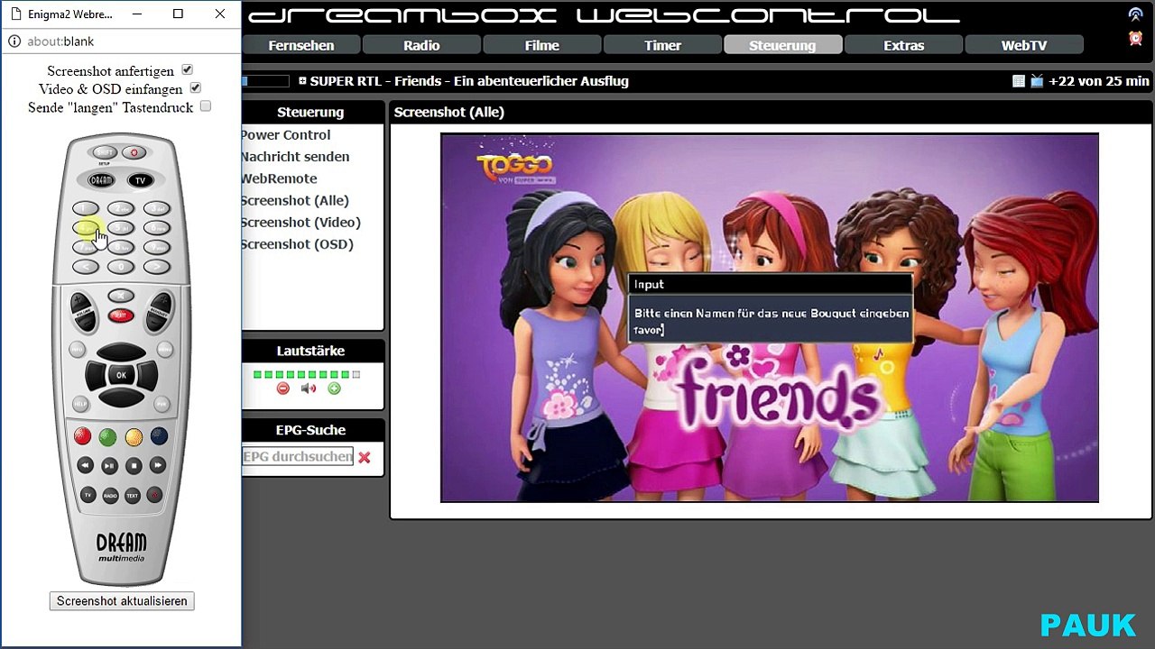 Favoritenordner erstellen und Sender in Favoritenordner speichern