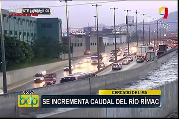 Cercado de Lima: se registra incremento en caudal del Río Rímac