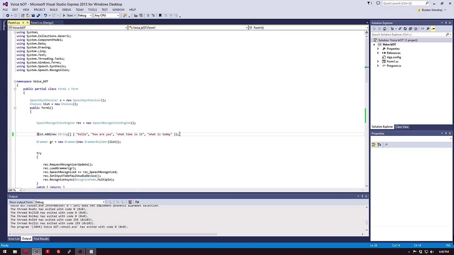 ⁣C# Visual Studio [Making an AI]_ Commands Episode 3