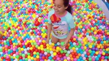 Giant Ball Pit Pool Toy Challenge - Surprise Eggs - Mashems - Shopkins - Num Noms Prizes