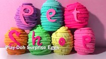 Play Doh Surprise Eggs LPS Littlest Pet Shop Collection Playdough Kids Toys
