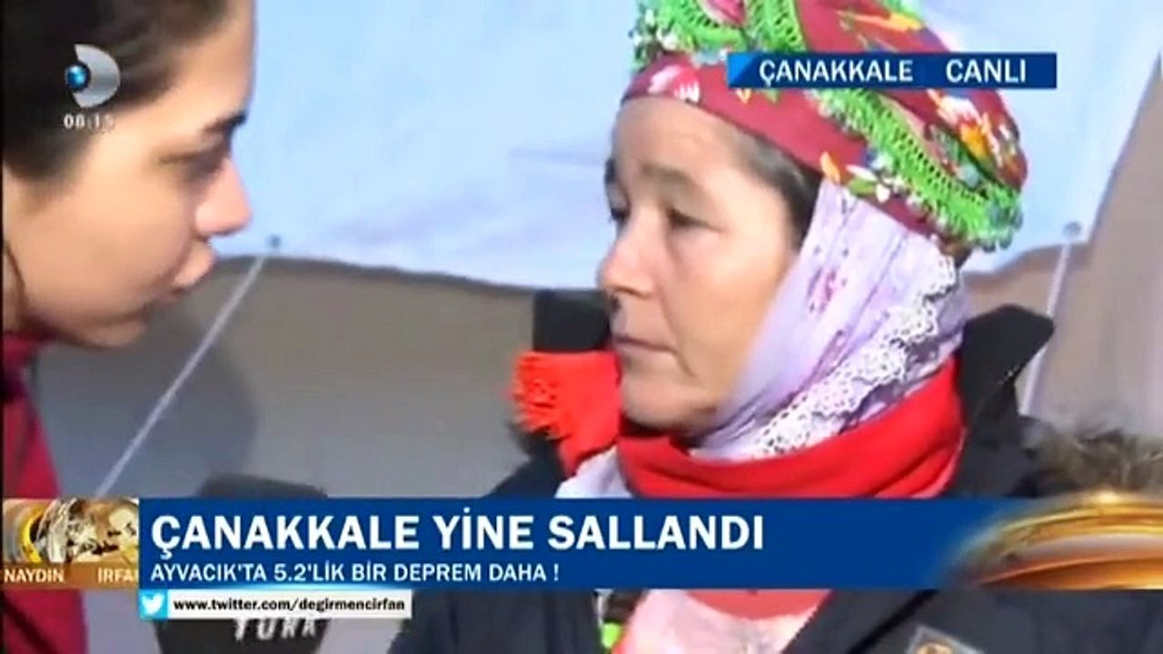 Çanakkale'de Canlı Yayında Deprem Gerçekleşti!