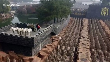 Tourist attraction unveils largest full-scale replica of Terracotta Army