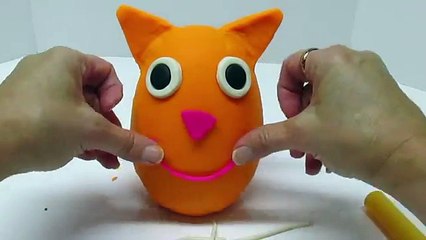 PEPPA PIGS CANDY CAT Ice Cream Party! Play-Doh Surprise Egg Tutorial! HOW-TO MAKE Candy Cat! Parody