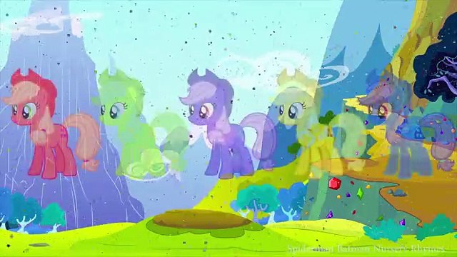 5 little Pony Jumping on the Bed - Twilight Sparkle, Rarity, Rainbow Dash, Pinkie Pie Nursery Rhymes