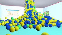 Learn Colors Collection Ball Pit 3D Sports Balls - Surprise Eggs Teach Colours Nursery Compilation