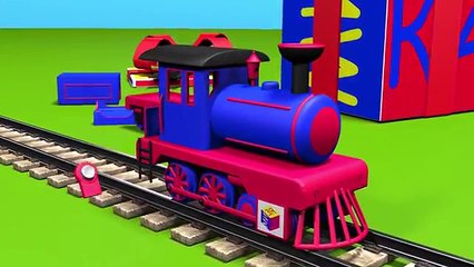 Download Video: Jeu dassemblage, la locomotive à vapeur, Dessins animés éducatifs pour les enfants