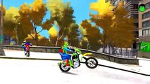 COLORS MOTORBIKE AND COLORS SPIDERMANS NURSERY RHYMES CARTOON FOR KIDS SONGS FOR CHILDREN