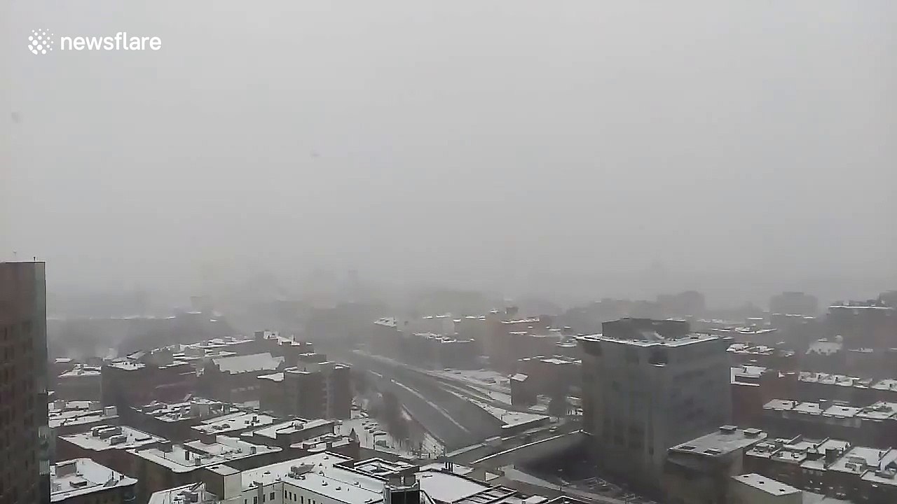 People urged to stay off the roads as blizzard hits Boston