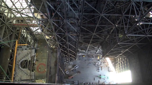 Time Lapse of Work Platforms Installed in the Vehicle Assembly Building