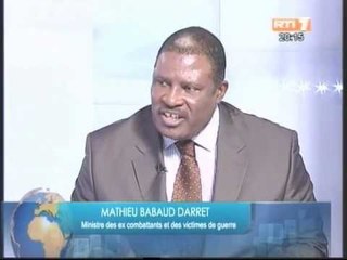 Le ministre des Ex-Combattants et des Victimes de guerre, Mathieu Babaud invité du JT