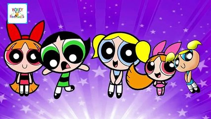 Finger Family Cartoons Songs For Children Spider Man Frozen Red Hulk power Puff Girls Kids Cartoons