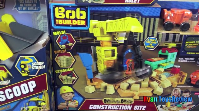 Bob the Builder RC Super Scoop Vehicle and Mash Mold Construction Site with Playsand Toys for Kids