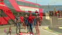 Spiderman Iron Man Lightning McQueen Wheels on the Bus Nursery Rhymes A SuperheroSchool
