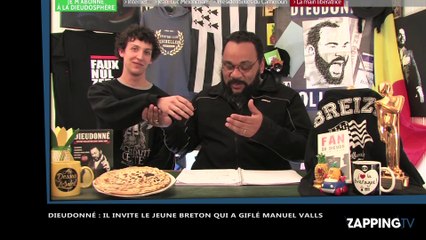 Dieudonné : avec l'auteur de la gifle, il tacle Manuel Valls (vidéo)