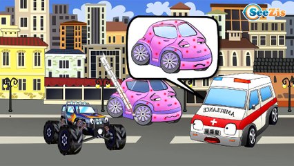 ✔ İtfaiye arabasının maceraları / Arabalar hakkında çizgi filmlerinin koleksyonu - Bölüm 2 ✔