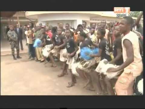 Ambiance à l'arrivée du Président Alassane Ouattara à Bouaké