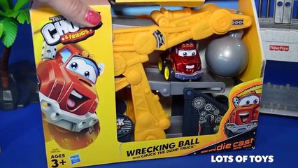 Tonka Chuck & Friends Wrecking Ball Construction Site and Disney Cars Toy Review