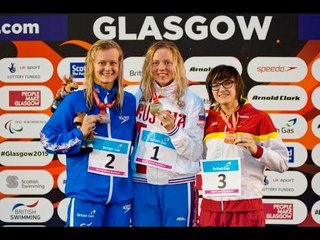 Women's 100m Backstroke S12 | Victory Ceremony | 2015 IPC Swimming World Championships Glasgow