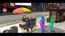 Amazing Spiderman Nursery Rhymes & Spider-Man Colors Lightning McQueen Custom and Motorbike
