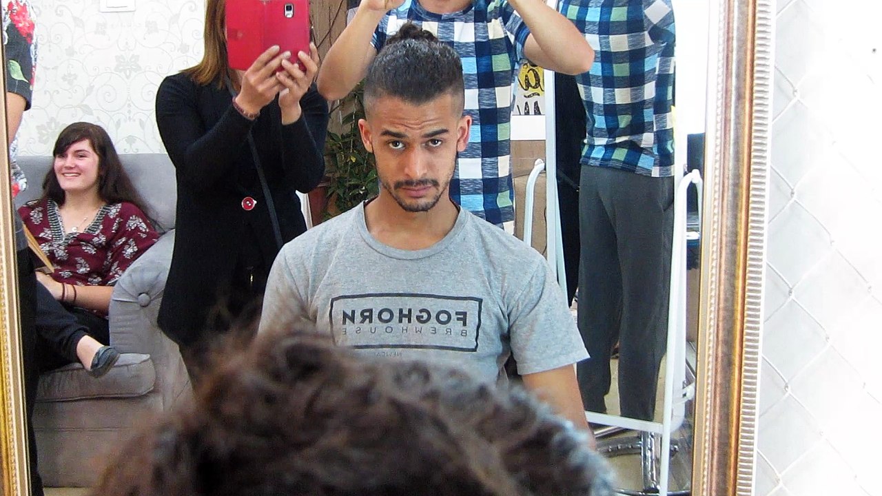 where to get a man bun undercut haircut in Hanoi - Korigami Barber 0915804875
