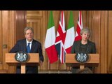 Londra - Conferenza stampa di Paolo Gentiloni e Theresa May (09.02.17)
