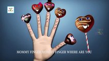 The Finger Family Chocolate Pops Family Nursery Rhyme | Chocolate Pop Finger Family Kids Songs in 3D