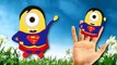 Finger Family Children Nursery Rhymes Minions Superheroes Cartoon | Spiderman Finger Family Songs