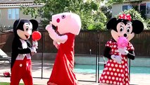 Is Mickey Mouse Kissing Peppa Pig? w/ Jealous Minnie Mouse & Doctor Spiderman in Real Life