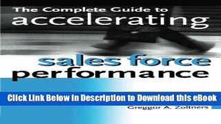 EPUB Download The Complete Guide to Accelerating Sales Force Performance Online PDF