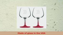 MLB Boston Red Sox Satin Etch Wine Glass 16ounce 2Pack 852f31b3