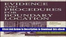 [Read Book] Evidence and Procedures for Boundary Location Mobi