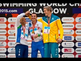 Men's 100m Freestyle S9 | Victory Ceremony | 2015 IPC Swimming World Championships Glasgow
