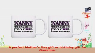 Mothers Day Gift for Nanny Too Cool Be Grandma Sunglasses 2 Pack Gift Coffee Mugs Tea 9e594a7c