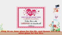 King Beer Queen Wine Glass 16 oz Pint Glass 1275 oz Wine Glass  Valentines Day Gift b4226d4a