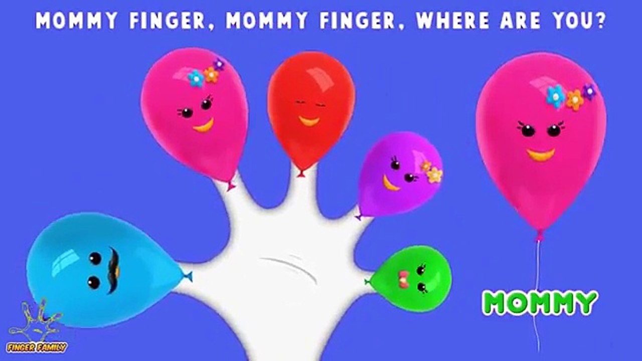 Finger Family Balloon Family Nursery Rhyme Super Simple Songs for Kids
