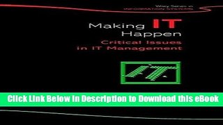 [Read Book] Making IT Happen: Critical Issues in IT Management Mobi