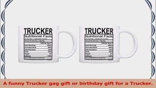 Truck Driver Accessories Trucker Nutritional Facts Label 2 Pack Gift Coffee Mugs Tea Cups 537b9137